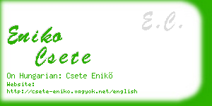 eniko csete business card